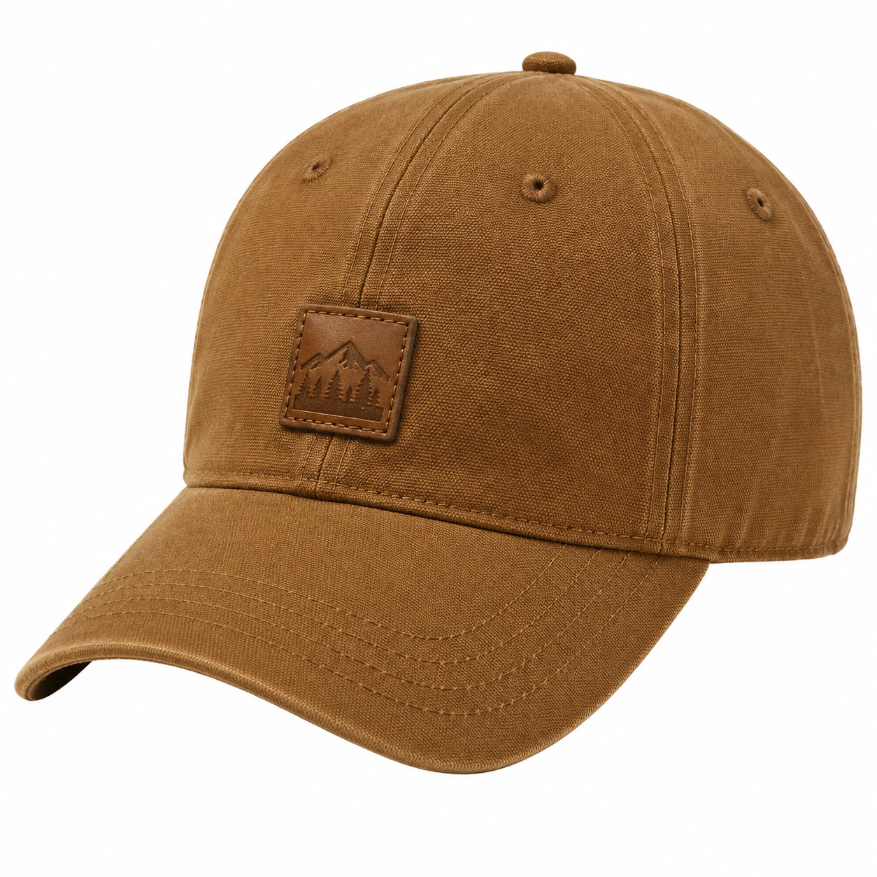 Gorra de béisbol talla única de tejido marrón para uso diario estilo outdoor