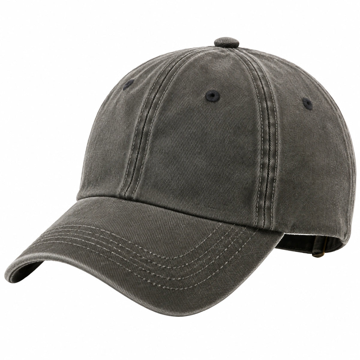 Gorra de béisbol talla única de algodón gris ajustable de estilo casual