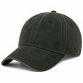 Gorra de béisbol talla única de tejido verde oscuro con visera curva