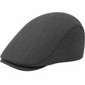 Gorra plana de tejido gris oscuro talla única estilo clásico