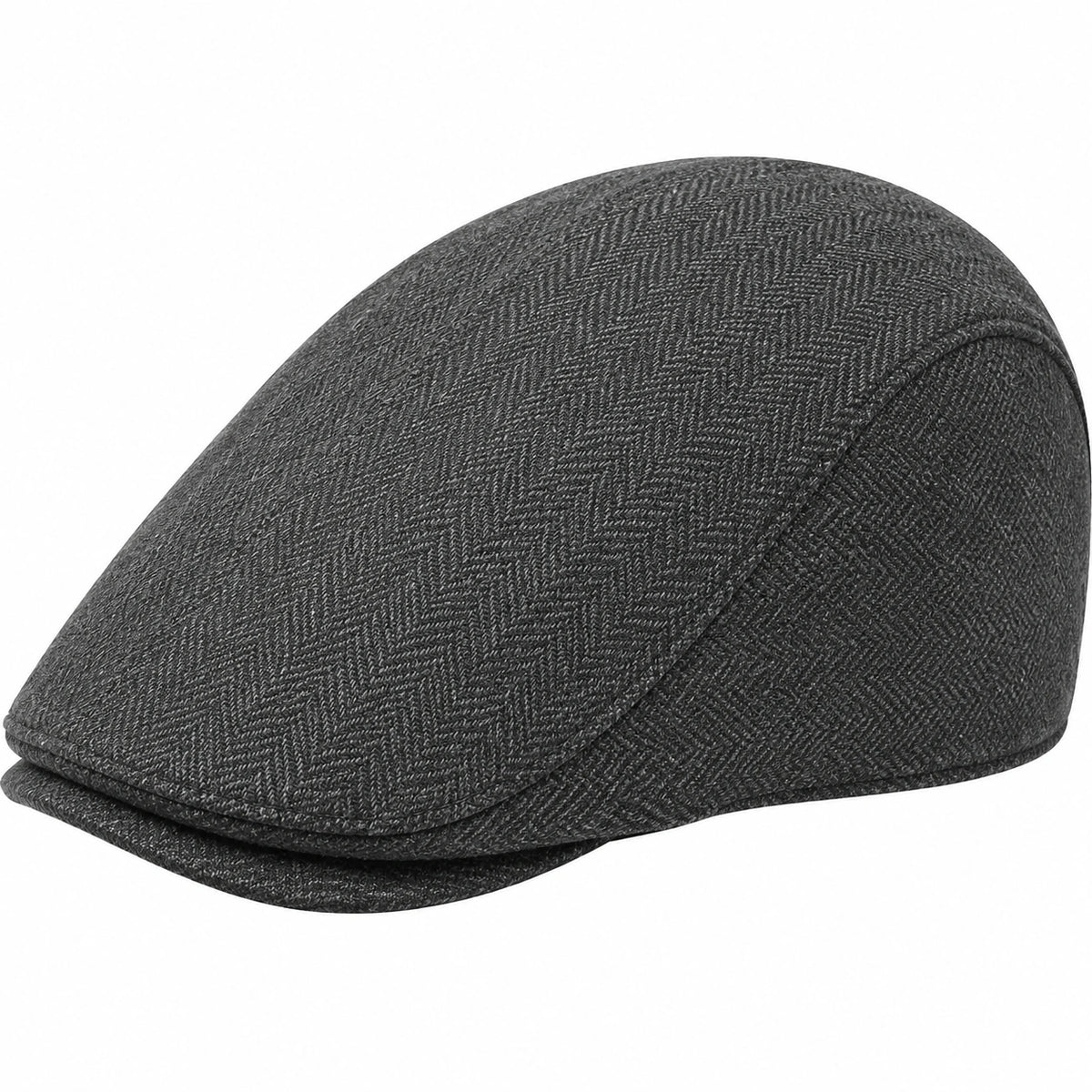 Gorra plana de tejido gris oscuro talla única estilo clásico