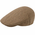 Gorra plana talla única de tejido marrón estilo clásico