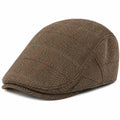 Gorra plana talla única de tejido marrón estilo clásico para uso diario