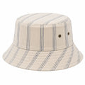 Sombrero pescador talla única de tejido beige y azul con rayas