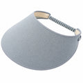Visera unisex talla única de tejido gris azulado con banda elástica para protección solar