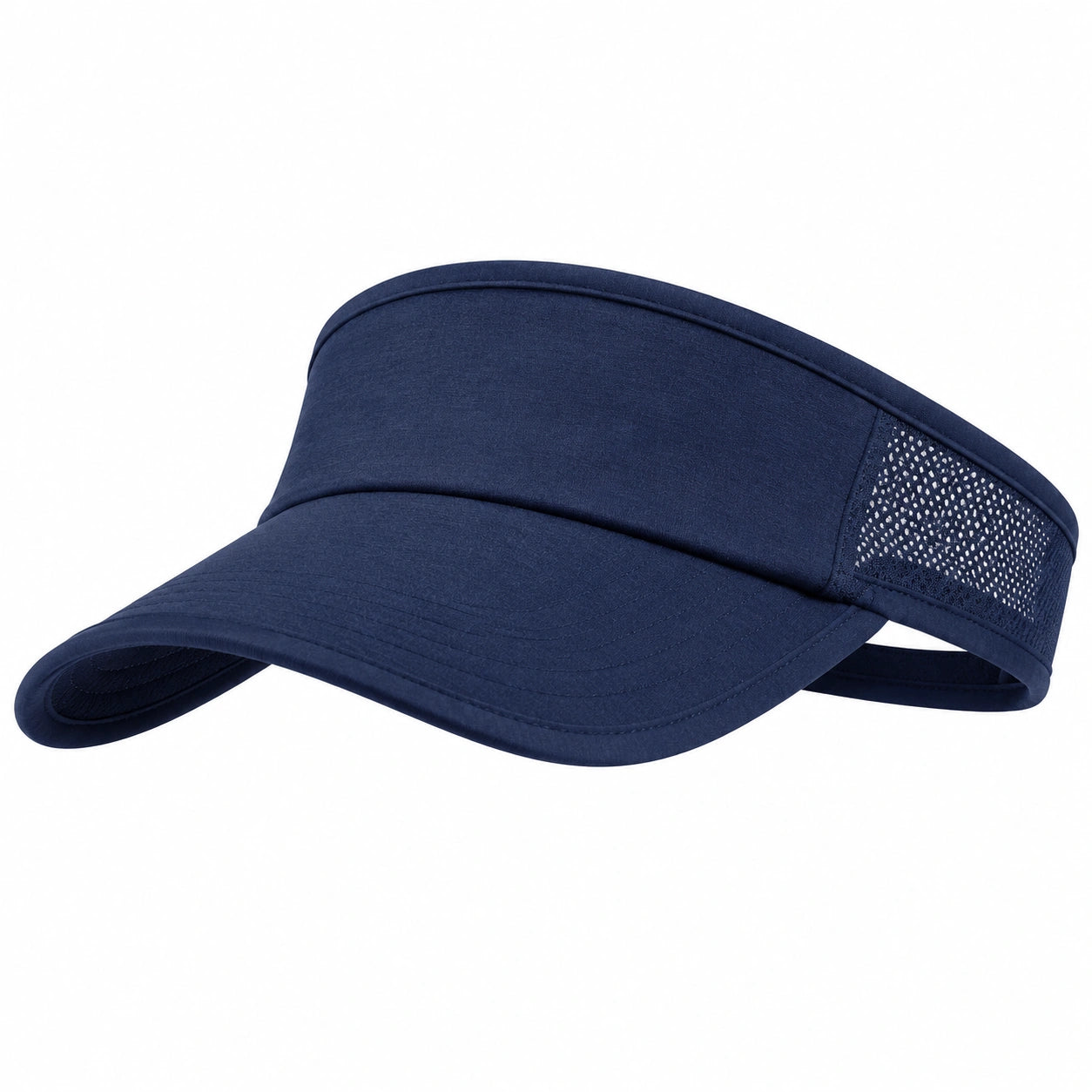 Visera deportiva talla única de tejido azul marino con malla para deporte al aire libre