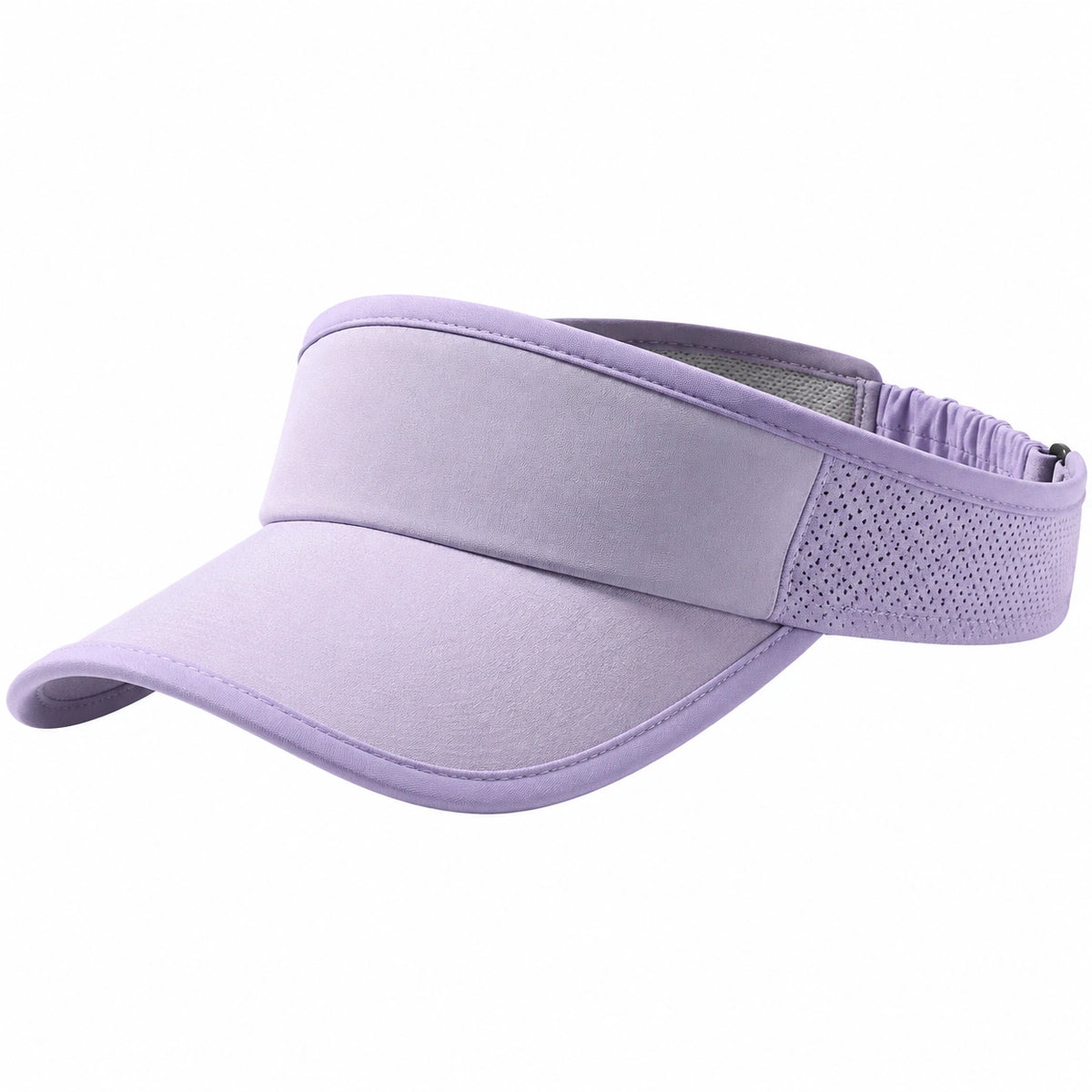 Visera deportiva talla única de tejido lila con banda ajustable transpirable
